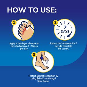 Scholl Athlete's Foot Cream 15g – Antifungal Treatment for Fungal Infection
