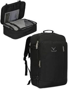 Hynes Eagle 38L Hand Luggage Travel Backpack Hand Luggage Aeroplane Travel Backpack 15.6 Inch Laptop Backpack Daypack Backpack Cabin Backpack Black, black, 38 Lang