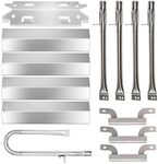 Criditpid Grill Replacement Parts for Brinkman 810-3660-S, 810-3661-F Models. Stainless Steel Grill Heat Plate Shields, Pipe Burner Tubes and Crossover Tubes.