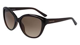 Calvin Klein Women's 210 Sunglasses, Crystal Brown, 55mm, 16mm, 135mm