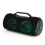 Boompods Rhythm 60 Watt Bluetooth Speaker, Portable Speaker Wireless, IPX5 Waterproof, Loud Bass Stereo Party Speakers for Travel, Car or Bathroom, 10 Beat Driven Light Modes, Dual Pairing, Black