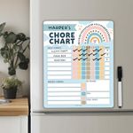 Boho Dry Erase Chore Chart for Kids - Magnetic Chore Chart for Kids Magnetic, Chores Chart for Kids, Responsibility Chart for Kids, Good Behavior Chart for Kids at Home, Kids Chore Charts for Kids