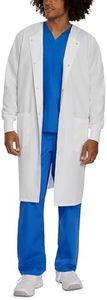 Landau Unisex Relaxed Fit 2-Pocket Full-Length Lab Coat 3178 White MED