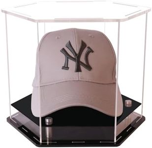 Clear Hat Display Case，hat Display case for Baseball，Baseball Football Cap Display Stand，Perfect for Baseball, Football or Snapback Caps 9.8*8.7*7.9IN