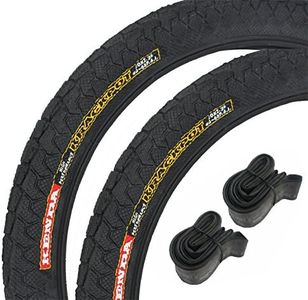 Kenda Krackpot 2 Bicycle Tyres 20 x 2.25 + 2 x Tube Dunlop Valve