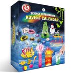 UNGLINGA Science Experiments Advent Calendar 2024 for Kids Boys Girls Toys Gifts Idea- Chemistry, Physics, Rocks Gemstones, S.T.E.M Projects Countdown to Christmas 24 Days