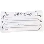 Scissors Gift Certificates (25, 4" X 9", envelopes Included) Stylists, Hairstylists, spa, Groomers, Salons