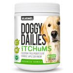 Doggy Dailies iTCHuMS | Itchy Dog Skin Relief | Probiotcs Dogs Allergy Itch Treats Anti Scratching Paws Ears Eyes Immunity Support Coat, Gut & Immune Health Supplements.