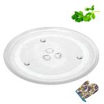 HOME RIGHT Microwave Glass Plate, 12-1/2" Microwave Turntable Tray Glass Plate Replacement, Compatible LG, Samsung, Kenmore, Hotpoint, Panasonic And GE.