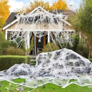 Halloween Decorations,900 Sqft Spider Web Decoration & 30pc Realistic Spiders,DIY Stretch Cobweb,Halloween Spider Web,Creepy Halloween Decorations Outdoor Indoor Party Supplies,Spooky Spiderweb Decor