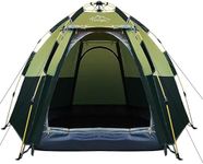 Toogh 3-4 Person Camping Tent 60 Seconds Set Up Tent Waterproof Pop Up Hexagon Outdoor Sports Tent Camping Sun Shelters, Instant Cabin Tent, Advanced Venting Design, Provide Top Rainfly(2024 Update)
