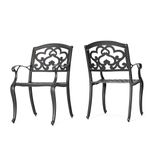 Christopher Knight Home 300680 Augusta Outdoor Cast Aluminum Dining Chairs (Set of 2), Patina Copper