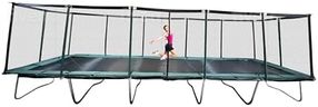 Happy Trampoline Pro Rectangle Trampoline 10x30 with Net Enclosure for Backyard Heavy Duty 750lbs Jumping Capacity - Commercial Grade Outdoor