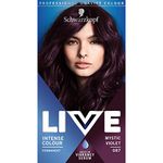 Schwarzkopf LIVE Intense Colour Mystic Violet Permanent Hair Dye 087, Long Lasting Purple Hair Dye with Built-In Vibrancy Serum, fade resistant purple Hair Dye