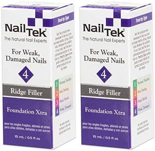 Nail Tek Foundation Xtra 4, Ridge Filling Strengthening Base Coat for Weak and Damaged Nails, 0.5 oz, 2-Pack