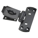 Merriway BH04493 150mm (6 inch) Heavy Duty Security Vertical Hasp and Staple - Black