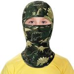 WAWSAM Dinosaur Kids Balaclava - Windproof Ski Face Mask & Neck Warmer for Boys, Cagoule Enfant Licorne (Ages 3-10)