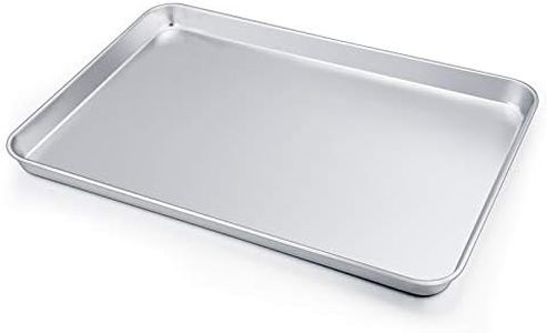 Large Baking Sheet, P&P CHEF Stainless Steel Cookie Sheet Baking Pan Tray, Rectangle 16''x12''x1'', Healthy & Non Toxic, Mirror Finish & Dishwasher Safe