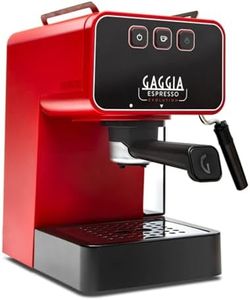Gaggia Espresso Evolution Manual Coffee Machine and Cappuccino Maker with Milk Frother, Lava Red