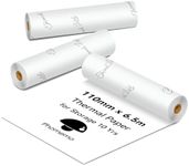 Phomemo White Non-Adhesive Thermal Paper, Compatible with M04S/M04AS/M832 Thermal Printer, for DIY Projects, Photo, Lists, Study Notes,110mm x 6.5m, Black on White, Diameter 1.1" (28mm), 3 Rolls