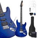 Leo Jaymz 39 Inch Full Size Electric Guitar Kit Electric Guitar Beginner Kits - 20W Amplifier,Digital Tuner,Carring Bag, Shoulder Strap, Connecting Cable