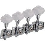 LYWS 4PCS Chrome Bass Guitar Machine Heads Knobs Tuners Tuning Pegs Guitar Parts