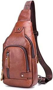 WeeDee Sacoche Homme Bandoulière Cuir Sac Bandouliere Homme Sac à Dos Poitrine Pochettes des Sport Affaires Voyage