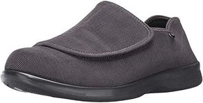 Propét Men's Cush N Foot Slipper, Slate Corduroy, 9 UK