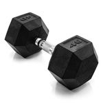 CAP 40 LB Coated Hex Dumbbell Weight, New Edition