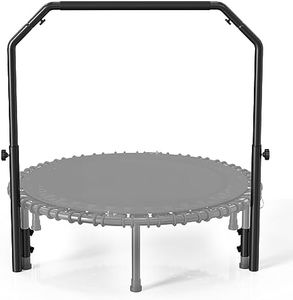 BCAN Adjustable Handle Bar Accessory for 40"/48'' Fitness Trampolines, 4 Levels Adjustable(2'6" ~3'5"), Foam Handles, Easy Assembly(Trampoline Not Included)