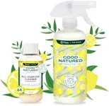 Good Natured Brand All-Purpose Cleaner Concentrate + 16 oz Bottle | Biodegradable Multi-Surface Cleaner | Natural Lemon Essential Oil | Multipurpose Cleaner All Surfaces | Lemon Love | 4oz makes 64oz