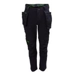 Apache Men's Calgary Work Trousers | Black 32W x 29L | Slim Fit Stretch Utility Pant | Cordura Holster Cargo Pockets | Comfortable Elasticated 4 Way Stretch