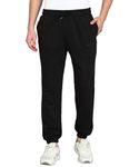 Alan Jones Clothing Fleece Jogger Track Pant For Men's Winterwear (Black_Large, Regular)