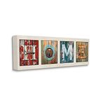 Stupell Industries Home Locks and Key Colored Squares Design, Designed by Janie Macdowell Wall Art, 20 x 48, Canvas