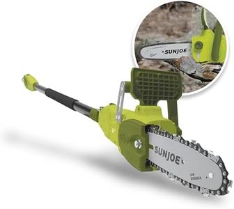 Sun Joe SWJ807E 10 inch 8.0 Amp Electric Convertible Pole Chain Saw, Green