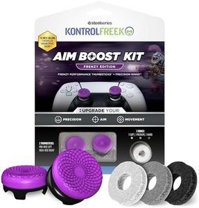 KontrolFreek Aim Boost Kit for PlayStation 5 (PS5) and PlayStation 4 (PS4) Controller | Includes Performance Thumbsticks and Precision Rings | Frenzy Edition