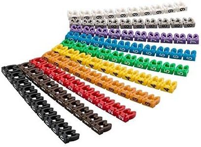 Goobay 72514 Marcatori a Clip per Cavi "Cifre 0-9", per Cavi con un Diametro Massimo di 4mm, Confezioni da 100