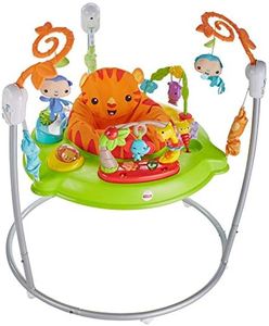 Fisher-Price Baby Bouncer Tiger Time Jumperoo Musical Activity Center with Lights Sounds & Developmental Toys