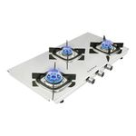 Everflame Photon Bahubali 3-Burner Gas Stove • Heavy-Duty Grade Stainless Steel Body • Gas Saver PetalArc Forged Brass Burners • ISI Certified • 2-Year Warranty & Free Door-step Service