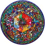 Bgraamiens Puzzle-Mandala Blossom-1000 Pieces Round Puzzle Color Challenge Jigsaw Puzzles for Adults and Kids(Mandala Blossom)