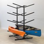 Teal Triangle Freestanding G-Watersport 8 Kayak and SUP Outdoor Storage Rack, Heavy Duty Adjustable Weatherproof Stand