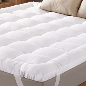 Ultra Soft Full Size Mattress Topper - Cloud-Like Mattress Pad for Back Pain Relief - Breathable Cooling Material for Hot Sleepers