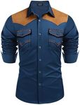 COOFANDY Mens Shirt Western Cowboy 