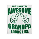 CafePress Awesome Grandpa Throw Blanket Super Soft Fleece Plush Throw Blanket, 60"x50"