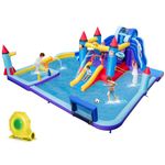 BOUNTECH Inflatable Water Slide, 10 in 1 Mega Waterslide Park Bounce House for Outdoor w/Dual Slides, Giant Splash Pool, 950w Blower, Water Slides Inflatables for Kids and Adults Backyard Party