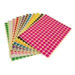 LJY Round Dot Stickers Color Coding Labels, 12 Different Assorted Colors Dot Labels, 12 Sheets