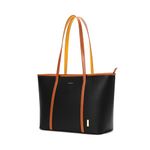 MOKOBARA The Astrid Tote Vegan Leather Oversized Black Tote Bag for Women (Morning Affirmations)