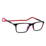 IRYZ Unisex Reading Glasses | Magnetic open from front | Adjustable Retainer length | Near vision power +1 +1.25 +1.50 +1.75 +2 +2.25 +2.50 +2.75 +3| Foldable| Free size | For men & women