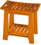 Teak Shower Bench Seat with Handle 