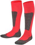 FALKE Unisex Kids Active Ski Socks, Red (Fire 8150), 6.5-9, 1 Pair